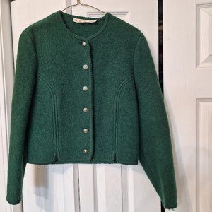 Talbots Boiled Wool Jacket, green